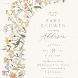 "Meadow flowers" - Baby Shower Invitations in Vanilla by Jennifer Wick - Detail