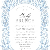 "Arch" - Baby Shower Invitations in Powder by Jen Owens - Detail
