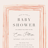 "Painted Frame" - Baby Shower Invitations in Peony by Erica Krystek - Detail