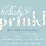 "Scattered Sprinkles" - Baby Shower Invitations in Sky by Lauren Chism - Detail