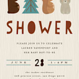"Woodland Type" - Baby Shower Invitations in Birch by Erica Krystek - Detail