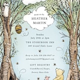 "Disney's Winnie the Pooh in the Wood" - Baby Shower Invitations in Sky by Becky Nimoy - Detail