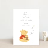 "Disney's Pooh Hunny Pot" - Baby Shower Invitations in Cotton by Angela Thompson - Front