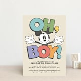 "Disney's Mickey Mouse Oh, Boy!" - Baby Shower Invitations in Natural by Heather Schertzer - Front