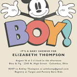"Disney's Mickey Mouse Oh, Boy!" - Baby Shower Invitations in Natural by Heather Schertzer - Detail