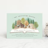 "Woodland adventure" - Baby Shower Invitations in Mint by Jennifer Wick - Front