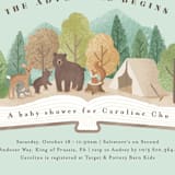 "Woodland adventure" - Baby Shower Invitations in Mint by Jennifer Wick - Detail
