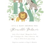 "Petite Safari" - Baby Shower Invitations in Mint by Jennifer Wick - Detail