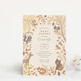 "Woodland autumn" - Baby Shower Invitations in Pumpkin by Jennifer Wick - Front