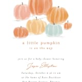 "Autumn Pumpkins" - Baby Shower Invitations in Pumpkin by Rebecca Durflinger - Detail