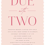 "Due With Two" - Baby Shower Invitations in Carnation by Erica Krystek - Detail