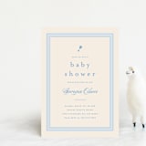 "Classic Start" - Baby Shower Invitations in Powder Blue by Carolyn MacLaren - Front