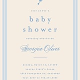 "Classic Start" - Baby Shower Invitations in Powder Blue by Carolyn MacLaren - Detail