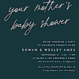 "Like a shower but cooler" - Baby Shower Invitations in Spruce by Lea Delaveris - Detail