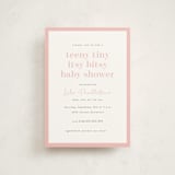 "itsy" - Baby Shower Invitations in Sweet Pink by Sara Hicks Malone - Front