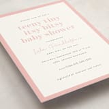 "itsy" - Baby Shower Invitations in Sweet Pink by Sara Hicks Malone - Detail