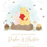 "Disney's Winnie The Pooh a little hunny" - Baby Shower Invitations in Sky by Creo Study - Detail