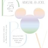 "Disney Ombre Mickey Mouse" - Baby Shower Invitations in Rainbow by Beth Schneider - Detail