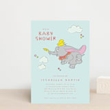 "Disney's Baby Dumbo" - Baby Shower Invitations in Baby Blue by Kanika Mathur - Front
