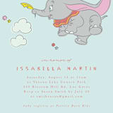 "Disney's Baby Dumbo" - Baby Shower Invitations in Baby Blue by Kanika Mathur - Detail