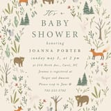 "Oval Forest" - Baby Shower Invitations in Sand by Hannah Williams - Detail