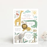 "Safari Adventure" - Baby Shower Invitations in Cotton by Randi Cirelli - Front