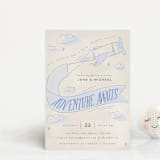 "Fly With Me" - Baby Shower Invitations in Sky by Vera Lim - Front