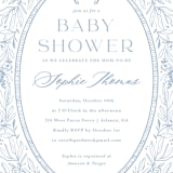 "Parisian Garden" - Baby Shower Invitations in Sky by Kristen Smith - Detail