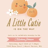 "little cutie oranges" - Baby Shower Invitations in Peach by Karidy Walker - Detail