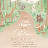 "Into the Woods" - Baby Shower Invitations in Earth by Jennifer Wick - Detail