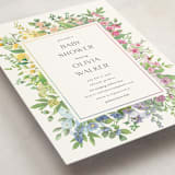 "Flower Garden" - Baby Shower Invitations in Cotton by Susan Moyal - Detail