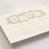 "petite baby blocks" - Baby Shower Invitations in Honey by Jennifer Wick - Detail
