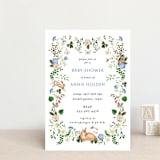 "Spring woodland" - Baby Shower Invitations in Elderflower by Sarah Knight - Front