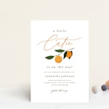 "Little Cutie" - Baby Shower Invitations in Clementine by Stacey Meacham - Front