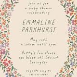 "Wildflowers" - Baby Shower Invitations in Confetti by 2birdstone - Detail