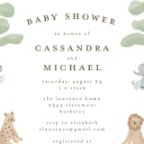 "Little Animal World" - Baby Shower Invitations in Air by Jennifer Holbrook - Detail