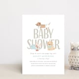 "Puppy" - Baby Shower Invitations in Little Boy Blue by Itsy Belle Studio - Front
