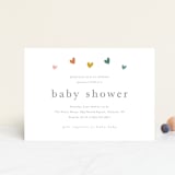 "Tiny Hearts" - Baby Shower Invitations in Hearts Rainbow by Stacey Meacham - Front