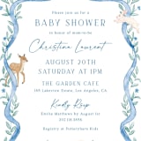 "Ribbon Garden" - Baby Shower Invitations in Blueberry by Elly - Detail