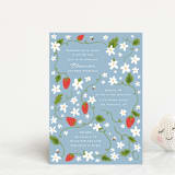 "Berry Sweet" - Baby Shower Invitations in Blueberry by Hudson meet Rose - Front
