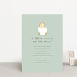 "Lil Duck" - Baby Shower Invitations in Sage by Itsy Belle Studio - Front