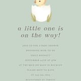 "Lil Duck" - Baby Shower Invitations in Sage by Itsy Belle Studio - Detail