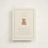 "Antique Teddy Bear" - Baby Shower Invitations in Frost by Becky Nimoy - Front