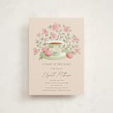 "A Baby Is Brewing" - Baby Shower Invitations in Framboise by Jamie Alexander - Front