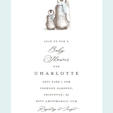 "Penguins" - Baby Shower Invitations in Ice by Teju Reval - Detail