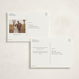 "Gingham Rockinghorse" - Baby Shower Invitations in Baby Blue by Olivia Raufman - Back of Card Options