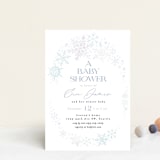 "Winter Baby Snowflakes" - Baby Shower Invitations in Bluebell by Alethea and Ruth - Front