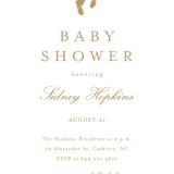 "Footprint" - Baby Shower Invitations in Golden by Stacey Meacham - Detail