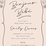"Oh Bebe" - Baby Shower Invitations in Blush by Ashley Iwafuchi - Detail