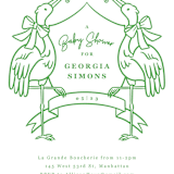 "Stork Crest" - Baby Shower Invitations in Lawn by mo kelley - Detail